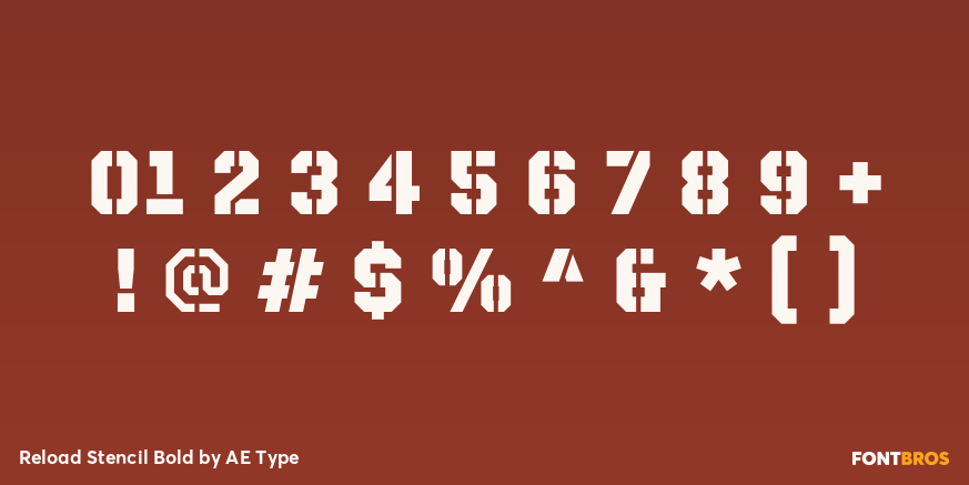 Reload Stencil Bold Font Poster #4