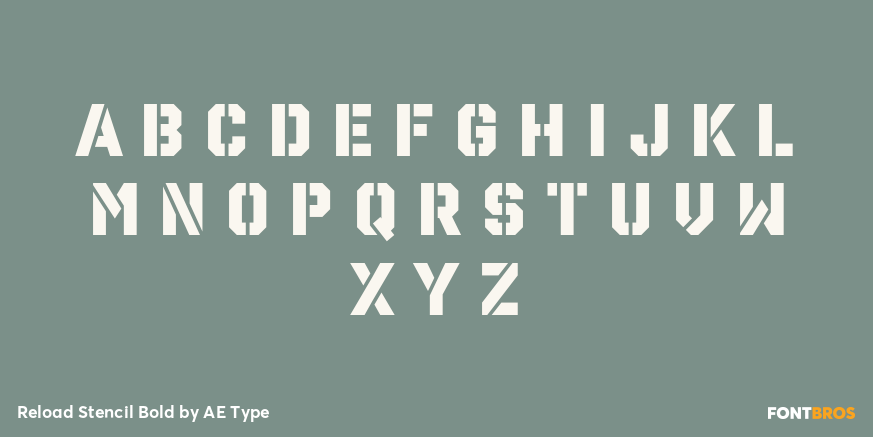Reload Stencil Bold Font Poster #1
