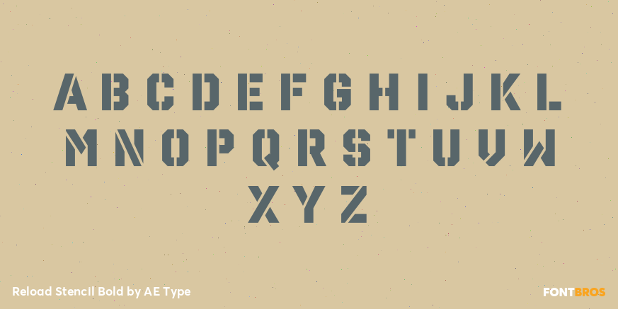 Reload Stencil Bold Font Poster #1