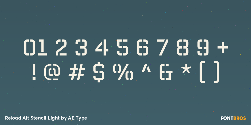 Reload Alt Stencil Light Font Poster #1