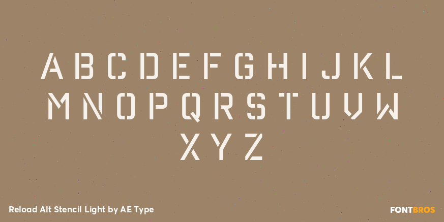 Reload Alt Stencil Light Font Poster #2