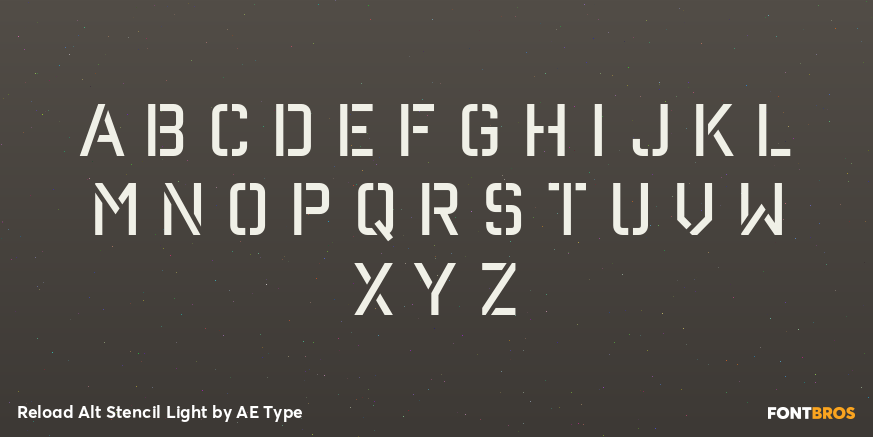 Reload Alt Stencil Light Font Poster #3