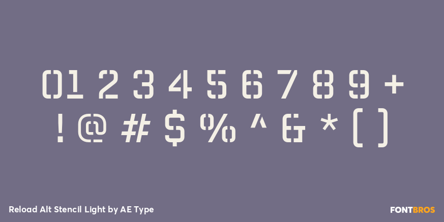 Reload Alt Stencil Light Font Poster #4