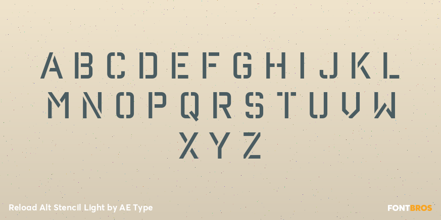 Reload Alt Stencil Light Font Poster #1
