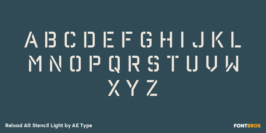 Reload Alt Stencil Light Font Poster #1