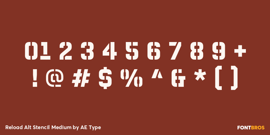 Reload Alt Stencil Medium Font Poster #1