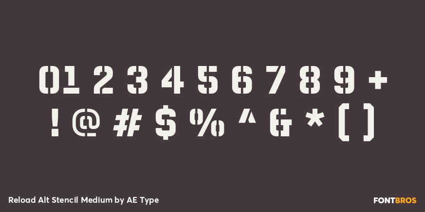 Reload Alt Stencil Medium Font Poster #4