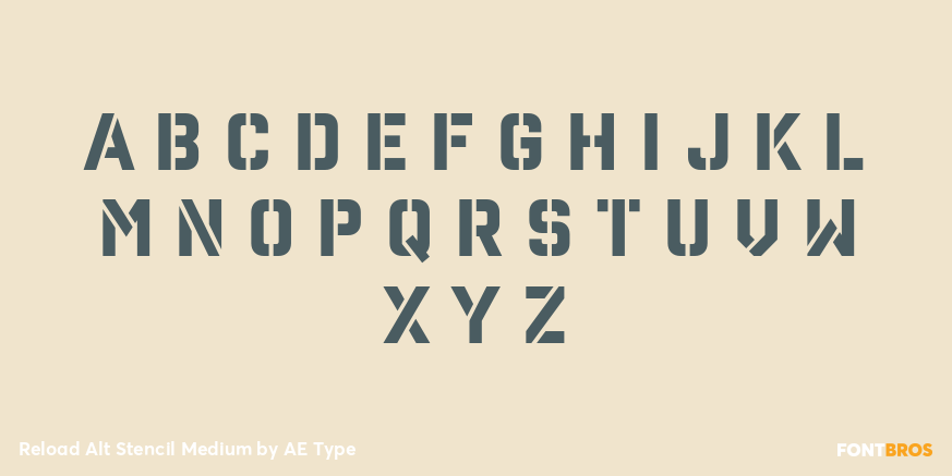 Reload Alt Stencil Medium Font Poster #1