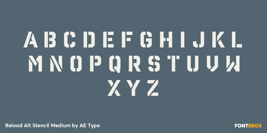 Reload Alt Stencil Medium Font Poster #1
