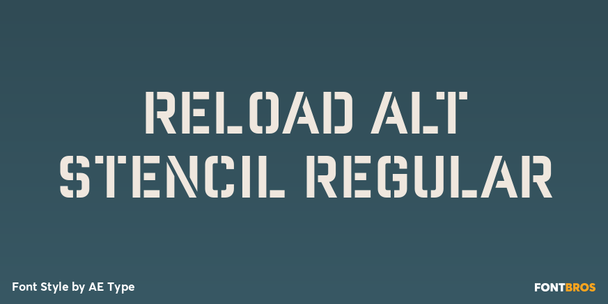 Reload Alt Stencil Regular Poster