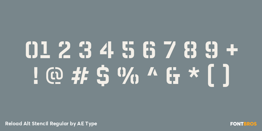 Reload Alt Stencil Regular Font Poster #1
