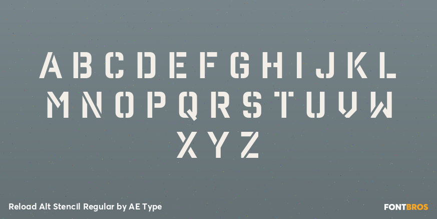 Reload Alt Stencil Regular Font Poster #3