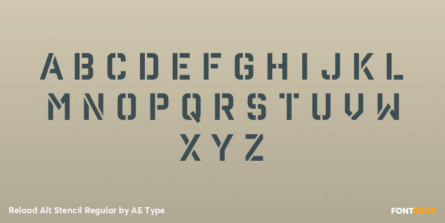 Reload Alt Stencil Regular Font Poster #1