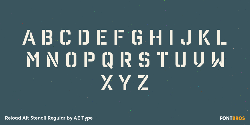 Reload Alt Stencil Regular Font Poster #1