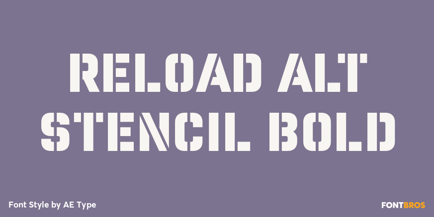 Reload Alt Stencil Bold Poster