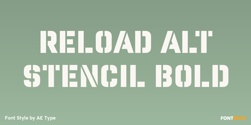 Reload Alt Stencil Bold Poster