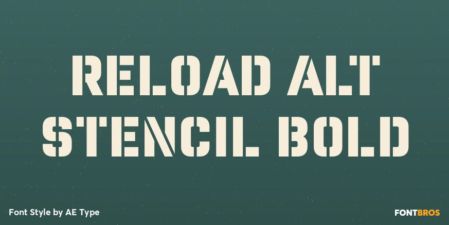 Reload Alt Stencil Bold Poster