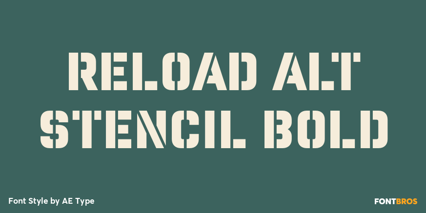 Reload Alt Stencil Bold Poster