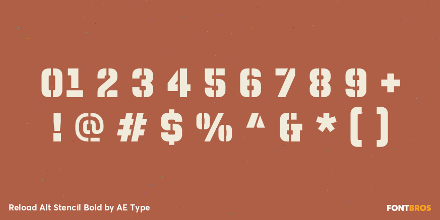 Reload Alt Stencil Bold Font Poster #1