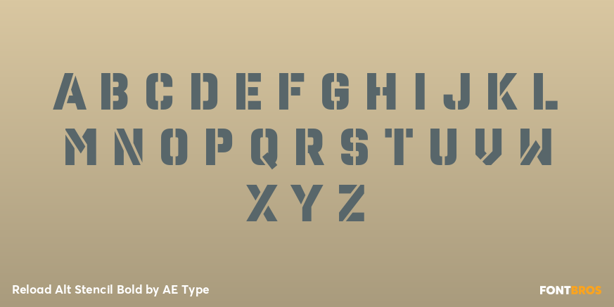 Reload Alt Stencil Bold Font Poster #2