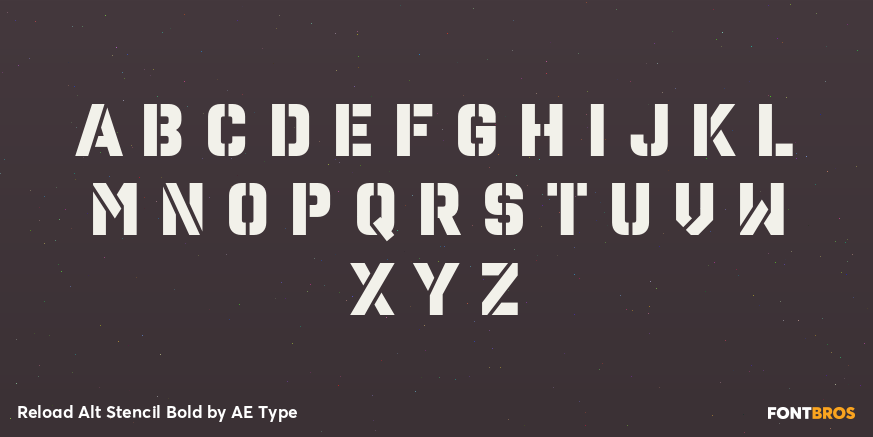 Reload Alt Stencil Bold Font Poster #3