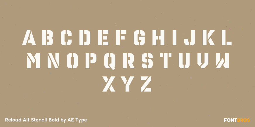 Reload Alt Stencil Bold Font Poster #1