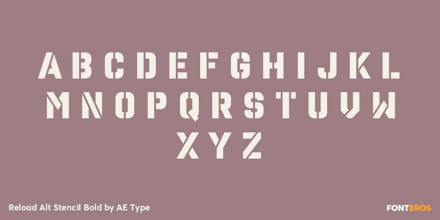 Reload Alt Stencil Bold Font Poster #1