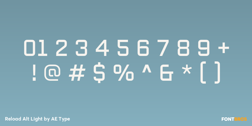 Reload Alt Light Font Poster #4