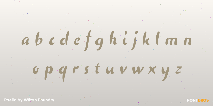 Paella Font Poster #3