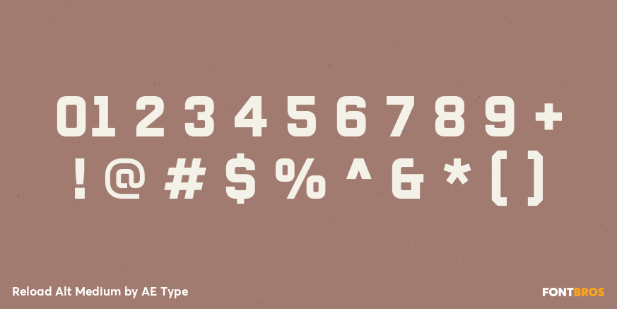 Reload Alt Medium Font Poster #1