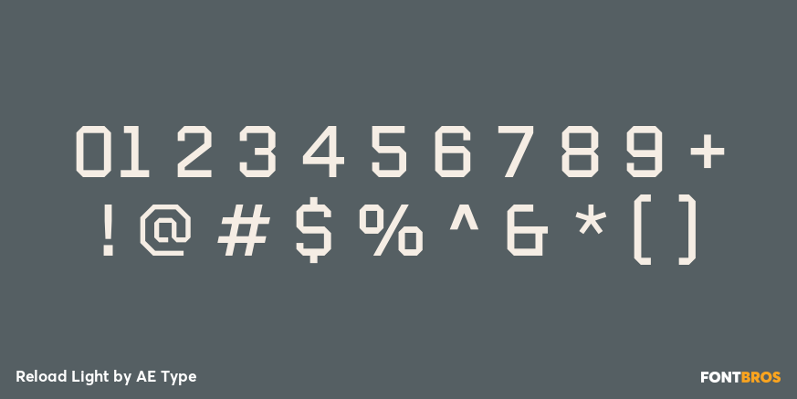 Reload Light Font Poster #1