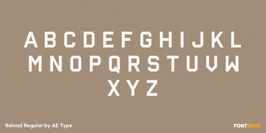 Reload Regular Font Poster #1