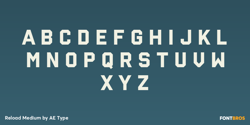 Reload Medium Font Poster #1