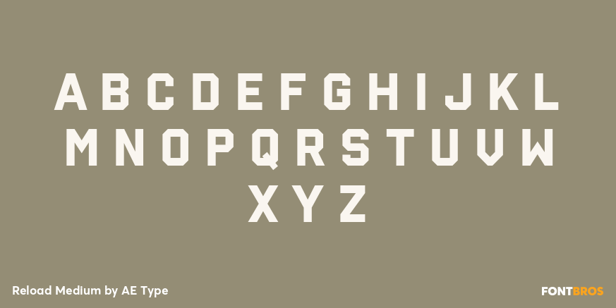 Reload Medium Font Poster #1