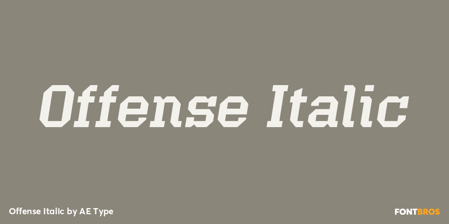 Offense Italic Poster