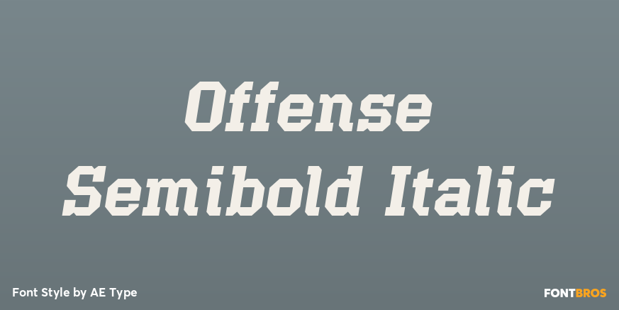 Offense Semibold Italic Poster