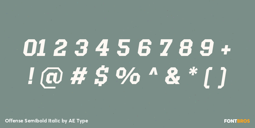 Offense Semibold Italic Font Poster #1