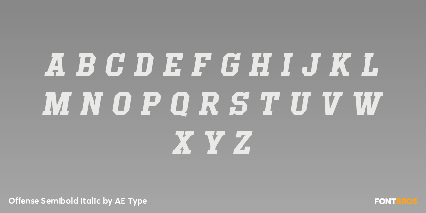 Offense Semibold Italic Font Poster #2