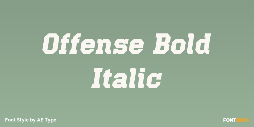 Offense Bold Italic Poster