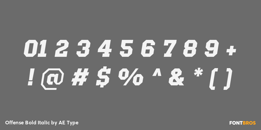 Offense Bold Italic Font Poster #1