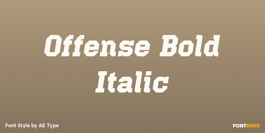 Offense Bold Italic Poster