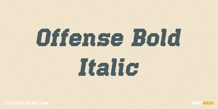 Offense Bold Italic Poster