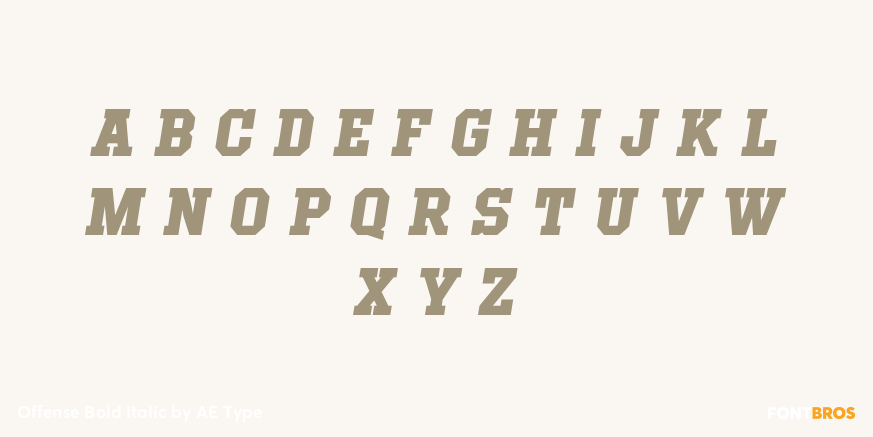 Offense Bold Italic Font Poster #2