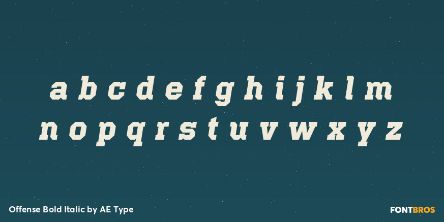 Offense Bold Italic Font Poster #3