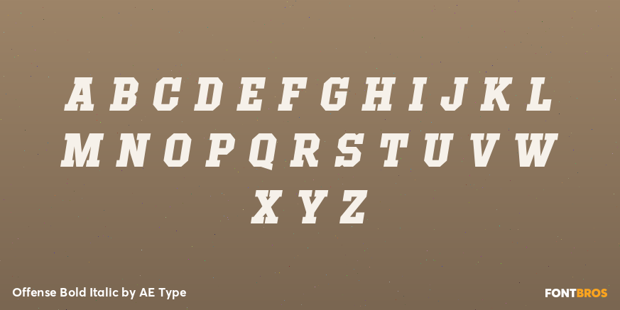 Offense Bold Italic Font Poster #1