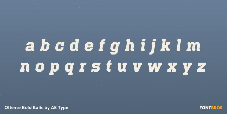 Offense Bold Italic Font Poster #1