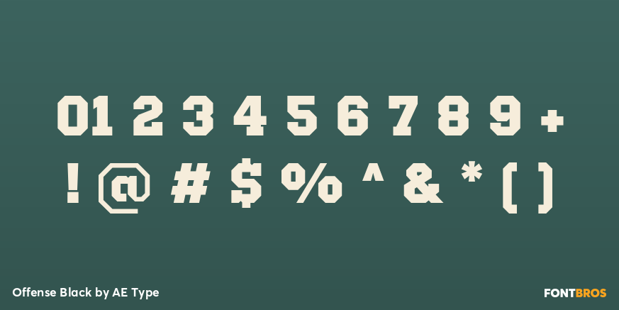 Offense Black Font Poster #1