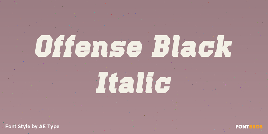 Offense Black Italic Poster