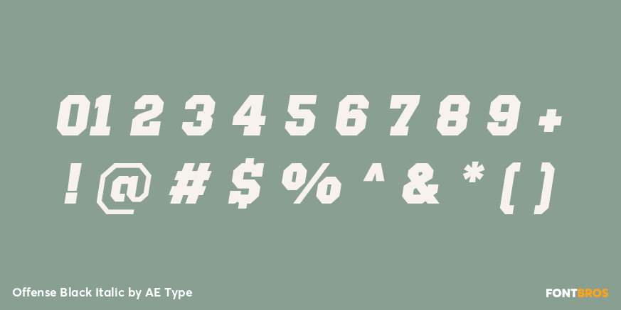Offense Black Italic Font Poster #1