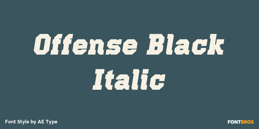 Offense Black Italic Poster